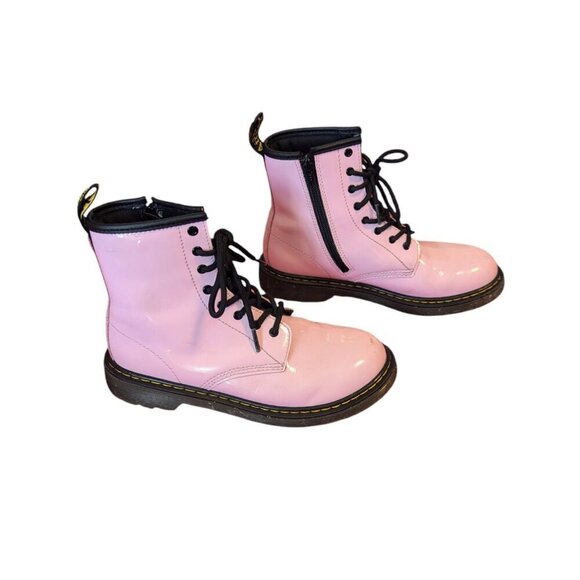 Dr Martens Pink Delany Combat Boots Zipper Lace Up Airwair EU 37 - Picture 4 of 11